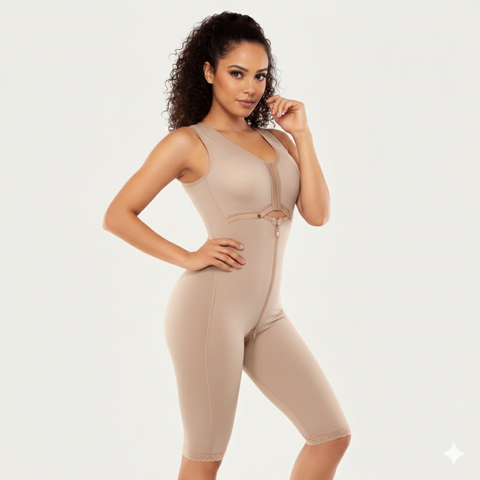 Knee-Length Cupped Shapewear